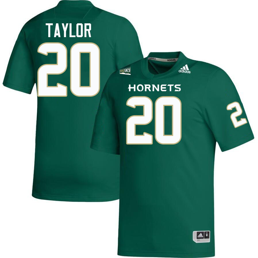 Sacramento State Hornets #20 Adam Taylor College Football Jerseys Stitched-Green